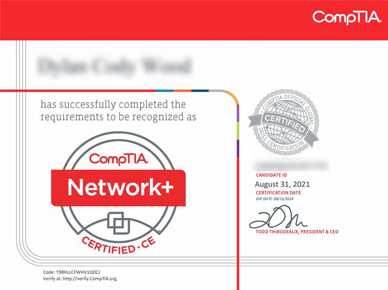 CompTIA Network+ Certificate